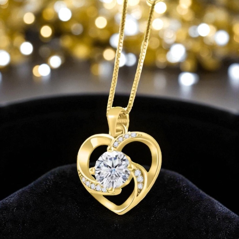 1 CT Moissanite Necklace Over S925 W/Certificate